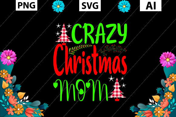 Crazy Christmas Mom: A Festive Embroidery Design for Real Projects